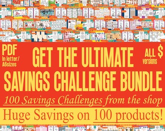 Ultimate Savings Challenges Bundle Printables and Games 120+ | A6, letter size | Envelope Tracker | PDF | Digital | INSTANT Download 100D