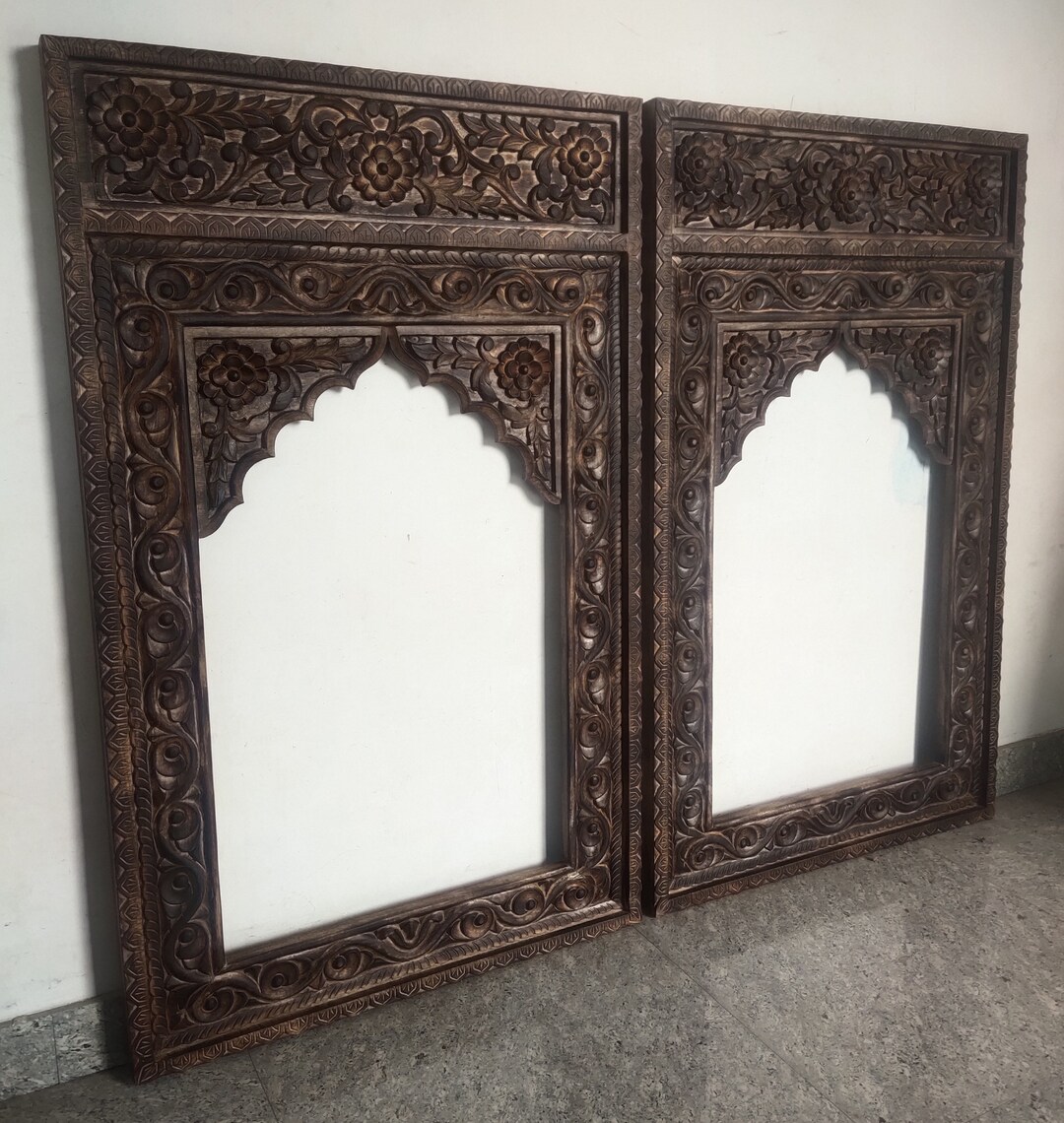 Arabic King Size Headboard Hand Carved Mango Wood Victoria Etsy