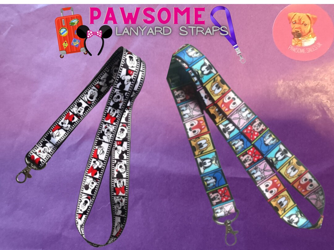 Mickey Mouse Disney Lanyard Badge Holder & Character Lanyard Perfect ...