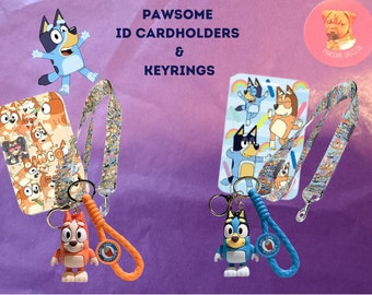 Bluey ID Card Holders matching Lanyards & Keyrings Bingo