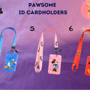 Ensemble porte-cartes d'identité et tour de cou Disney, tour de cou Mickey Mouse, porte-badge Disney, tour de cou personnage, cadeau Disney image 3