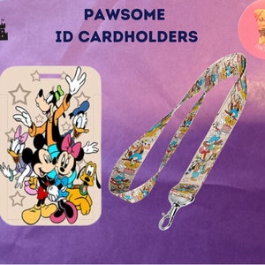 Ensemble porte-cartes d'identité et tour de cou Disney, tour de cou Mickey Mouse, porte-badge Disney, tour de cou personnage, cadeau Disney image 6