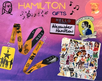 Cadeaux inspirés de Hamilton Stickers Badges Porte-cartes d'identité et lanières
