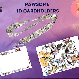 Ensemble porte-cartes d'identité et tour de cou Disney, tour de cou Mickey Mouse, porte-badge Disney, tour de cou personnage, cadeau Disney image 7