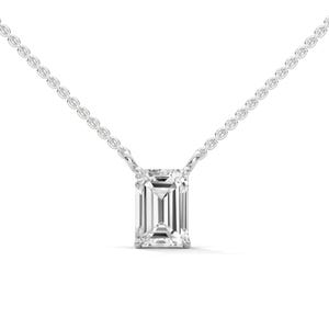 "Find the perfect engagement emerald lab diamond necklace online."