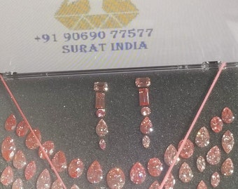 Pink diamond necklace set pear marquies oval round pink diamonds precious necklace