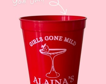 Personalized Bachelorette Cups | Girls Gone Mild Bride Tribe Party Favor