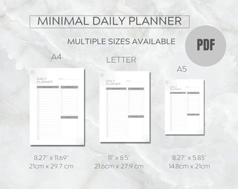 Digital Daily Planner, Printable Neutral Minimalist to Do List ...