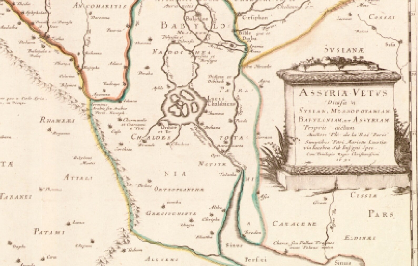 1651 Map Assyria Vetvs Diuifa in Syriam, Messopotamiam, Babyloniam, Et ...