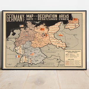 Germany World War 2 Map Print| Poster Print| WW2 Maps| Canvas Art| War Maps| Art History| wwii Map Poster| gift