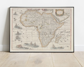 1893年頃のアフリカ地図 • オリジナルのアンティーク地図 • オリジナル