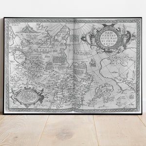 Beautiful Vintage Map of Tartaria 1570 | Old Map Print | Vintage Wall Art | Interior Design Ideas