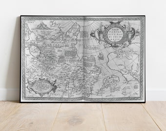 Beautiful Vintage Map of Tartaria 1570 | Old Map Print | Vintage Wall Art | Interior Design Ideas