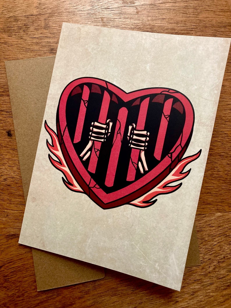 Valentine's Day Card, Blank Card, Birthday Card Tattoo, Traditional ...