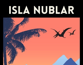 Isla Nublar Affiche de voyage Jurassic Park Digital Télécharger