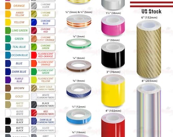 Roll Pin Stripe Car PinStriping Styling Trim Adhesive Line Tape Decal Vinyl Stickers | Length | 32ft 9.80m | AutoXtreme
