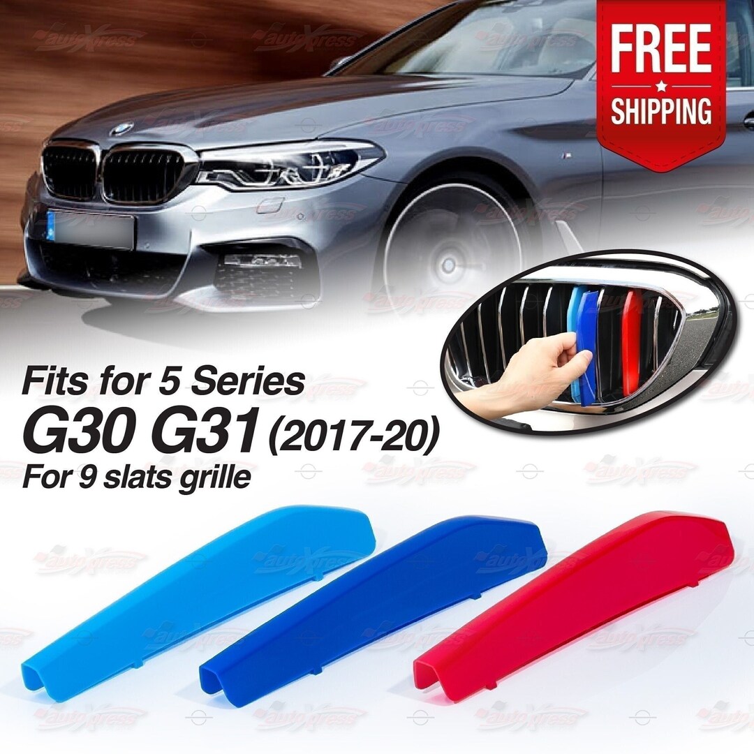 M-Sport 7 Slat Kidney Grille Strip Covers For BMW X7 G07 2019-2022 – 3 Color Clips