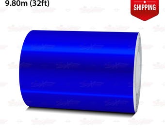 CHROME BLUE 4" 102mm Roll Pin Stripe Car PinStriping Styling Trim Adhesive Line Tape Decal Vinyl Sticker | 32ft 9.80m | AutoXpress