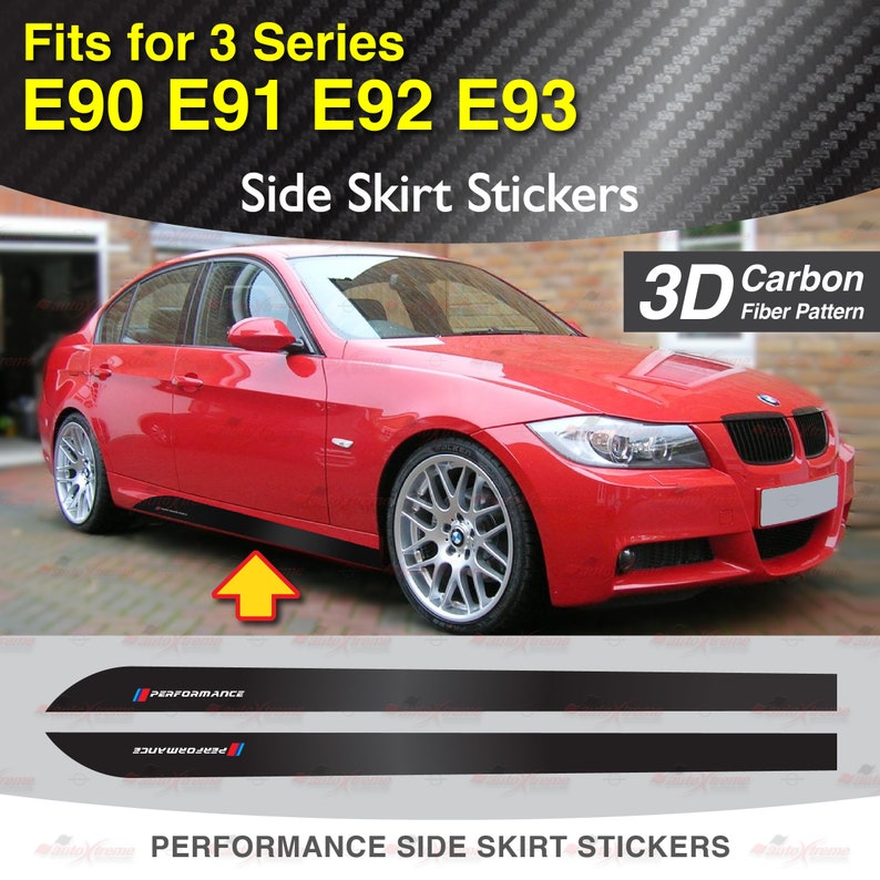 Performance Sport Side Skirt Stripes 3D CARBON PATTERN Vinyl Etsy