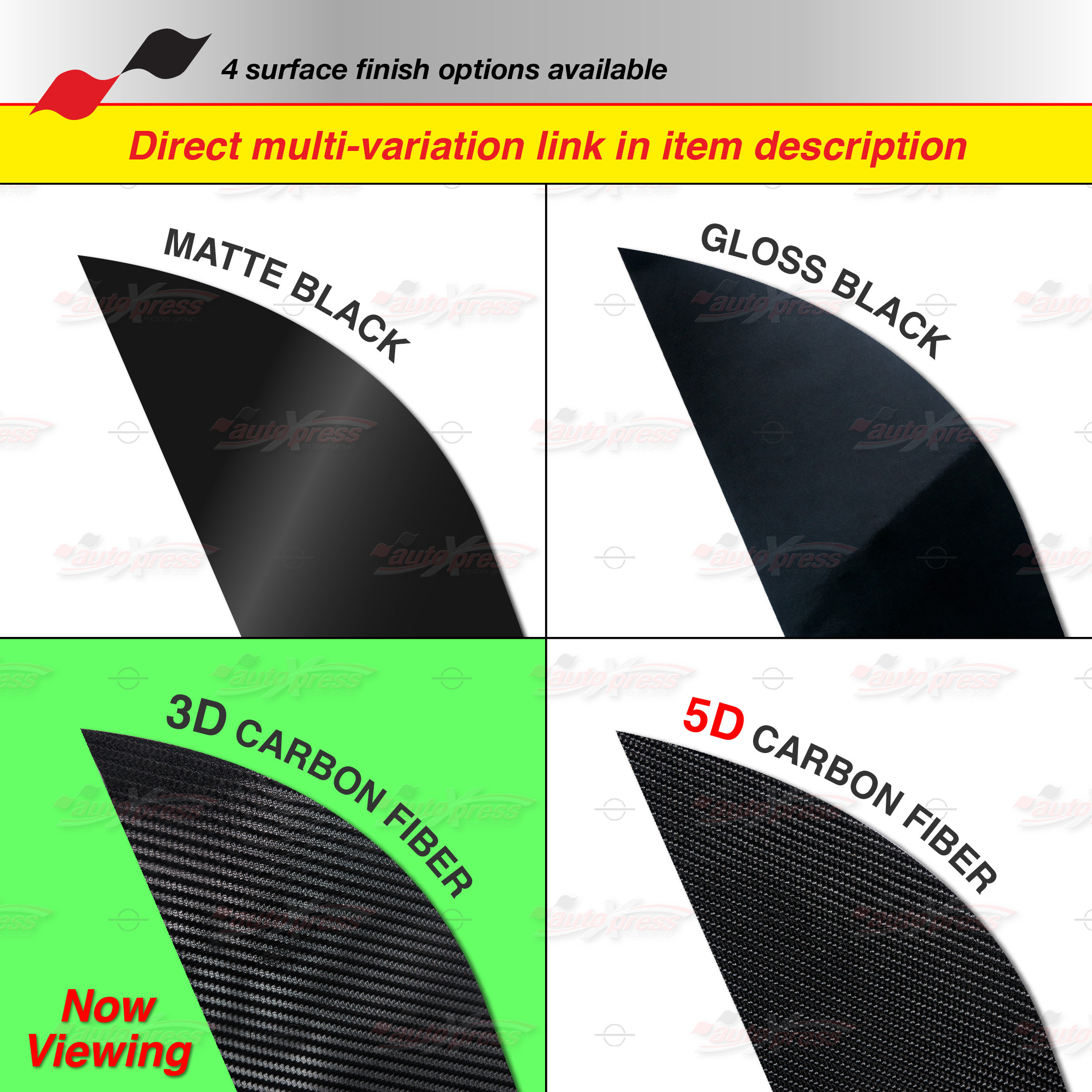 Performance Side Skirt Decals Racing Stripes 3D CARBON PATTERN Finish ...