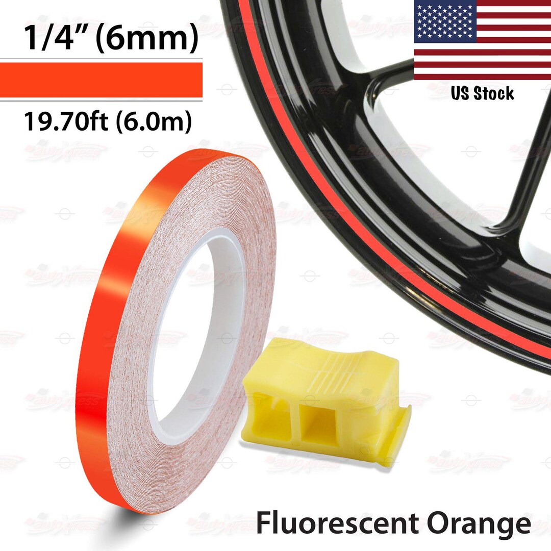 thumbnail image 2 of 1/4 Inch (6mm) Roll Pin Striping Tape – 32ft Long – Car, Motorcycle, Helmet Custom Vinyl Decal – Choose Color 2 of 5
