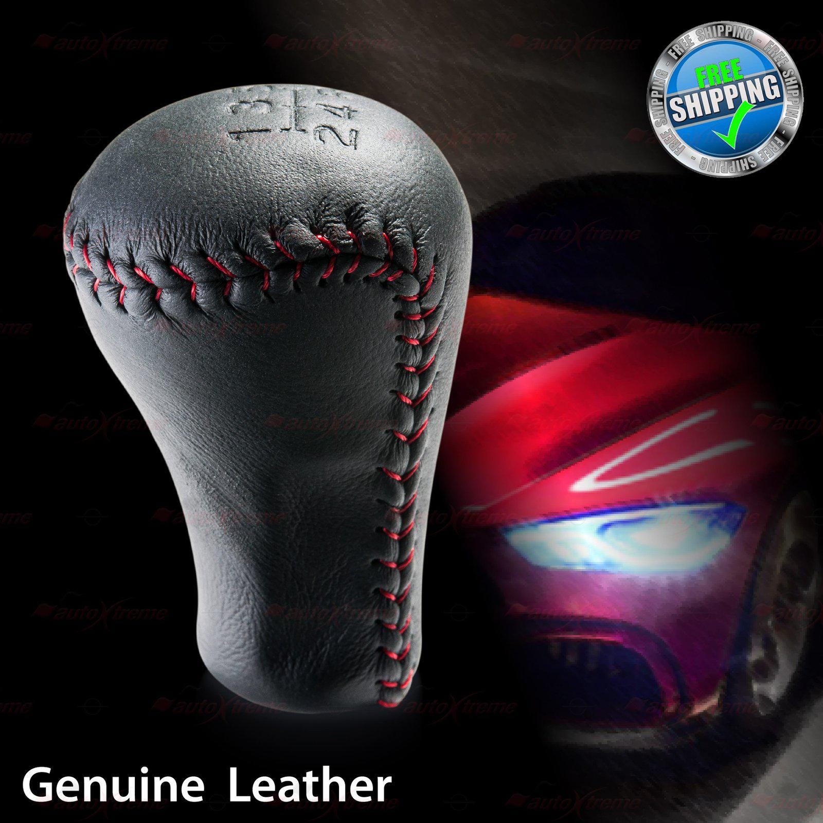 Compatible With Toyota Only 5 Speed Real BLACK Leather With