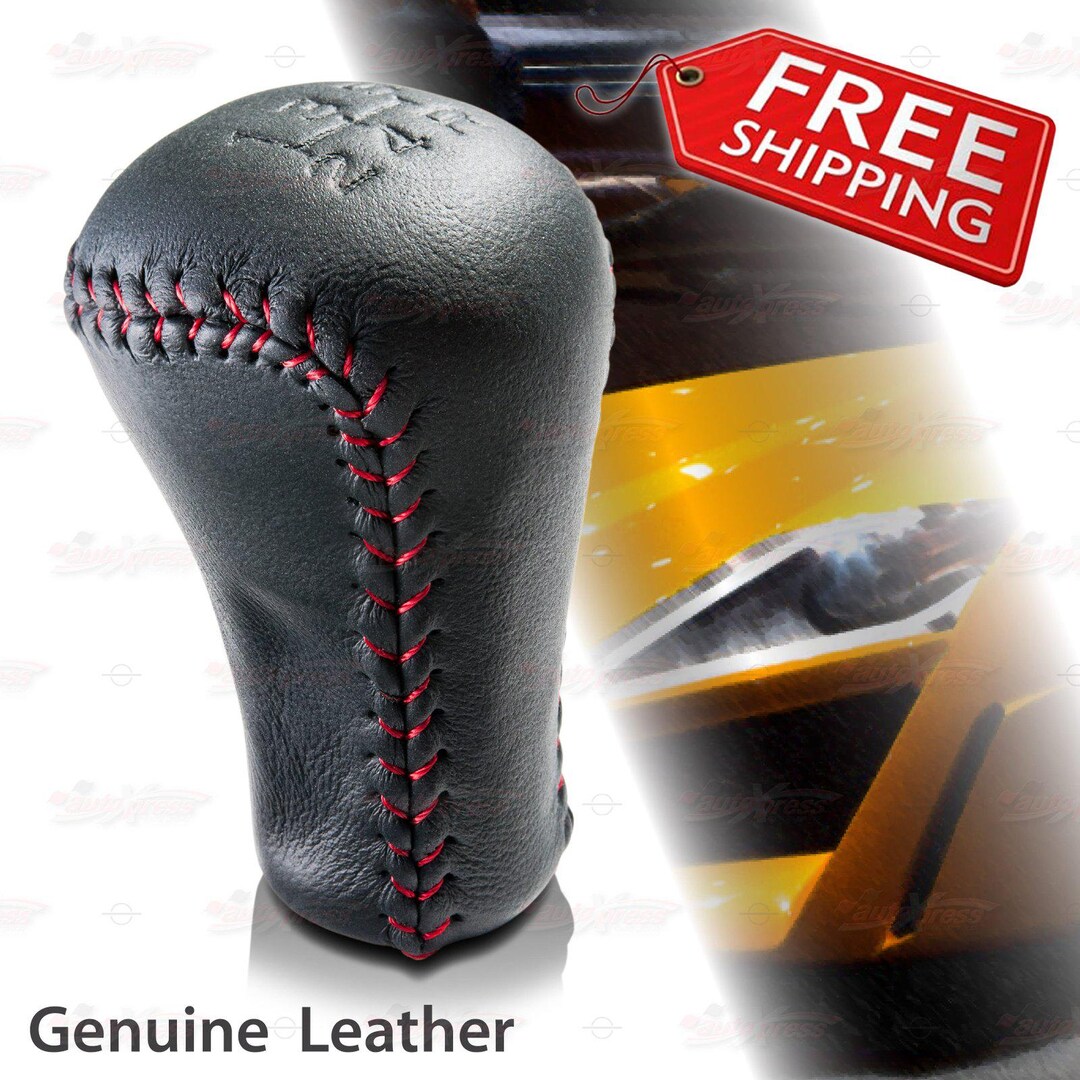 For Toyota Only 5 Gear Speed MT Authentic Leather in BLACK With
