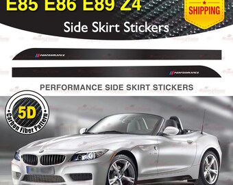 Performance Sport Side Skirt Stripes 5D CARBON PATTERN Vinyl Decals Graphic Stickers designed for BMW E85 E86 E89 Z4 Z Series | AutoXtreme