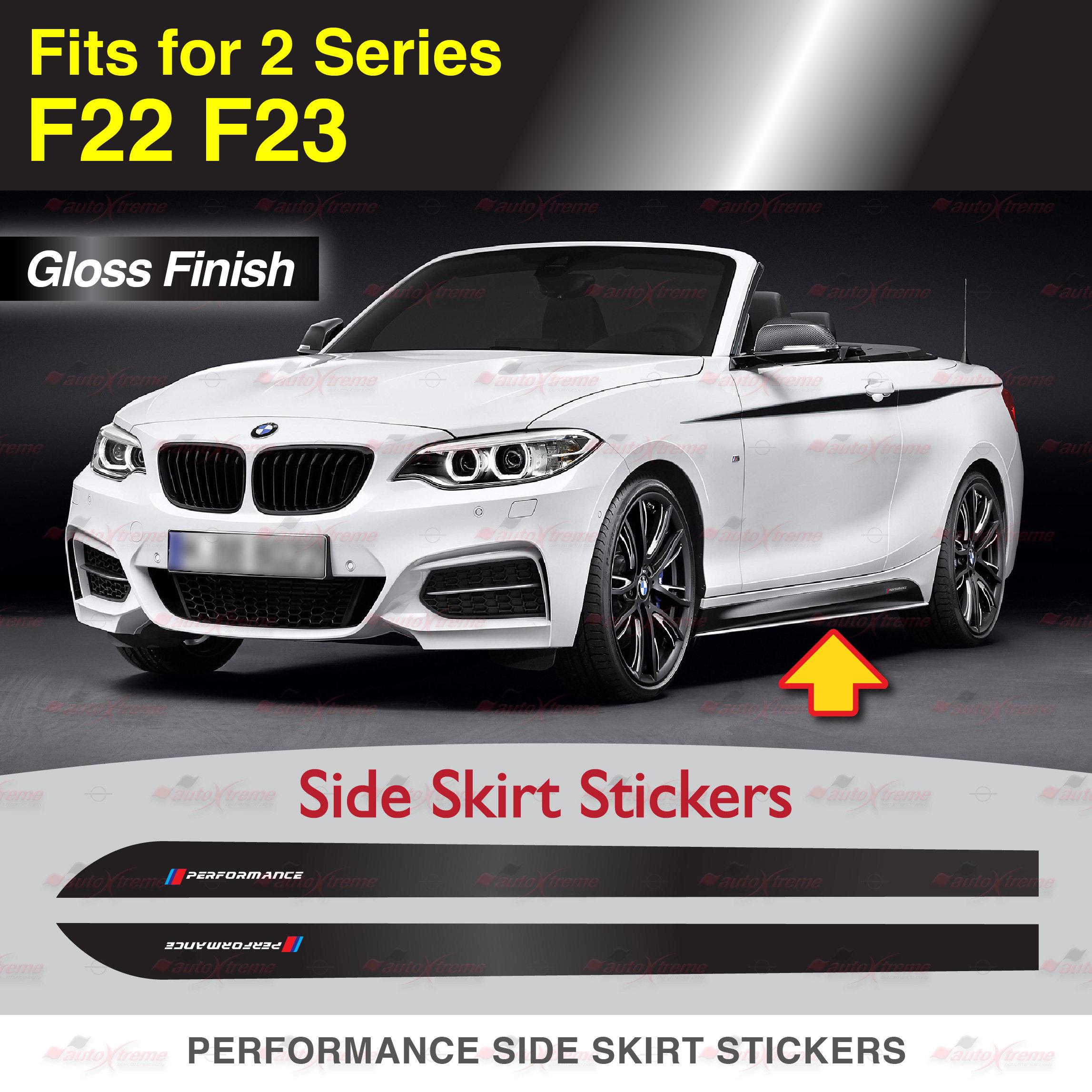 BellaFolia Seitenstreifen Aufkleber M-Performance Für BMW 2er F22/F23 - Dekorative Rallyestreifen