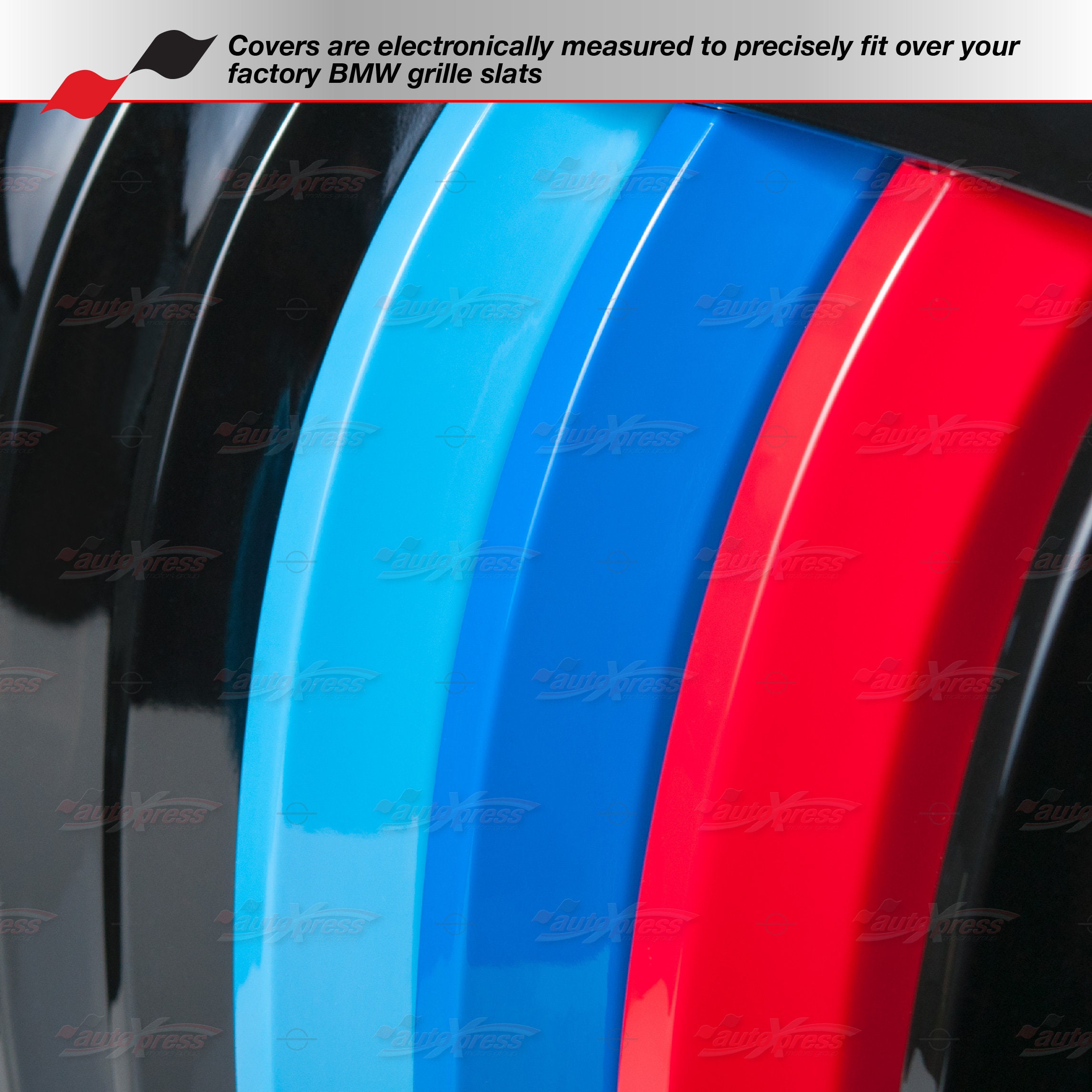 Msport 8 Slats Kidney Grill Grille 3 Color Cover Clips for BMW 3