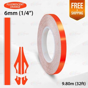 AutoXpress 1/4" Orange Vinyl Pinstripe – 32ft Roll, Semi-Gloss, Universal Car Styling Tape - View #2