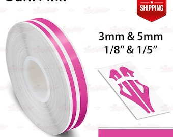 MAGENTA 9/16" 15mm Double STRIPES Car PinStriping Styling Trim Adhesive Line TAPE Decal Vinyl Sticker | 32ft 9.80m | AutoXpress