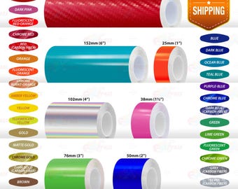 25mm 38mm 50mm 76mm 102mm 152mm 203mm Vinyl Pinstriping Pin Stripe Car Body DIY Styling Tuning Tape Decal Stickers | 32ft 9.80m | FunXpress