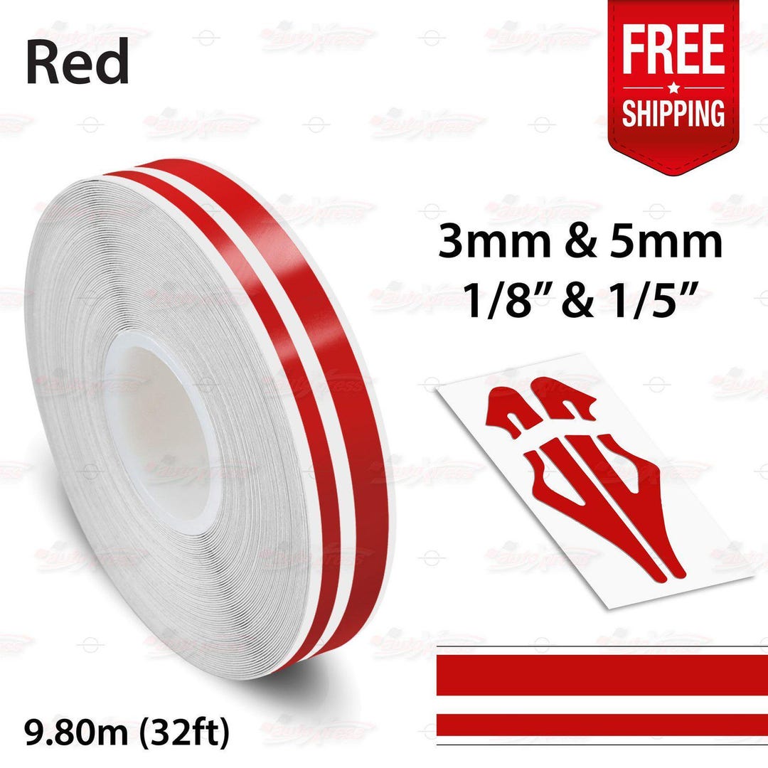 Multi Red Line Sticker RED 9/16
