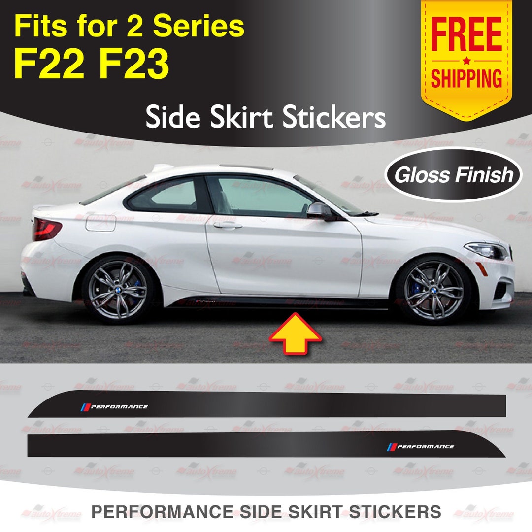 Performance Sport Side Skirt Stripes GLOSS BLACK Vinyl Decals Graphic ...