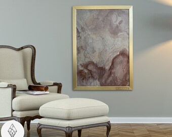 Mural stone structure unique piece EDELSTYN-CitrYn