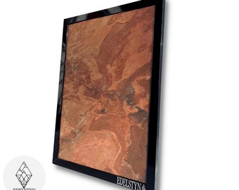 Mural stone structure unique piece EDELSTYN-RubYn