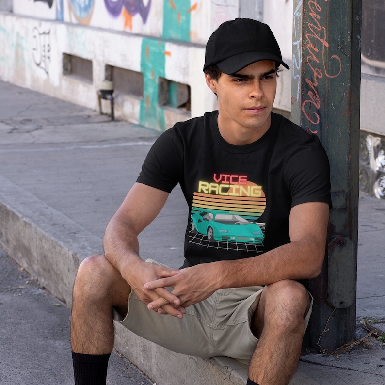 Retro Video Game Lamborghini T-shirt - Etsy