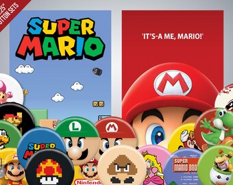 Super Mario & Friends Pin-Back Buttons: A Retro Power-Up for Your Wardrobe