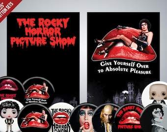 Rocky Horror Picture Show Pin-Back Buttons: Give Yourself Over To Absolute Pleasure!