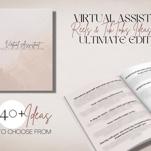 Virtual Assistant Instagram Reels & Tiktok Ideas Bank | VA Reels | Tiktok ideas | Prompts | Printable | Checklist