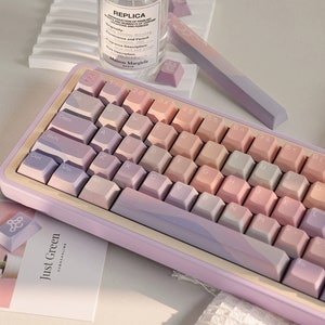 Pastel Keycap Set-129 Keys,Dopamine Theme Keycap Set, Light Colors Keycap Set,Keycap Set For Mechanical Keyboard,Cherry  Profile Keycap