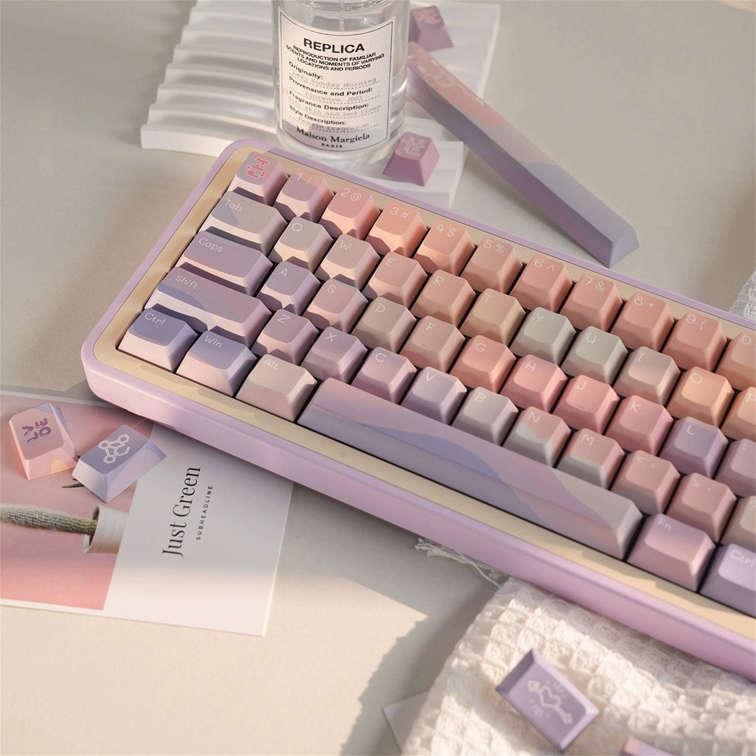 Pastel Keycap Set129 Keys,dopamine Theme Keycap Set, Light Colors