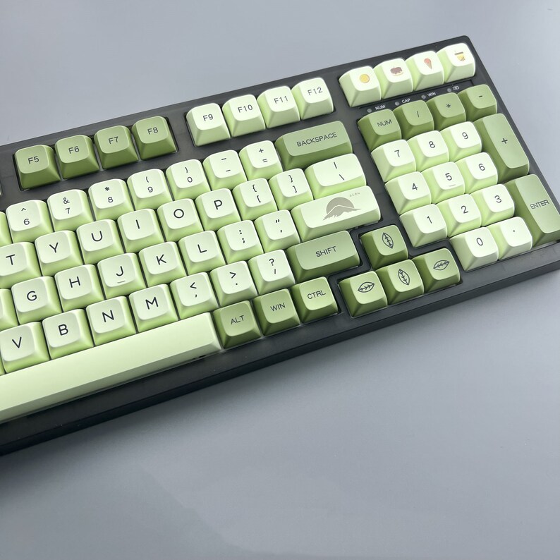 124pcs Mint Keycap Set,matcha Keycap Set,green Keycap Set,pbt Keycap