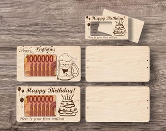 Money Holder, Funny Birthday Gift, Laser Cut Design, Cash Holder,