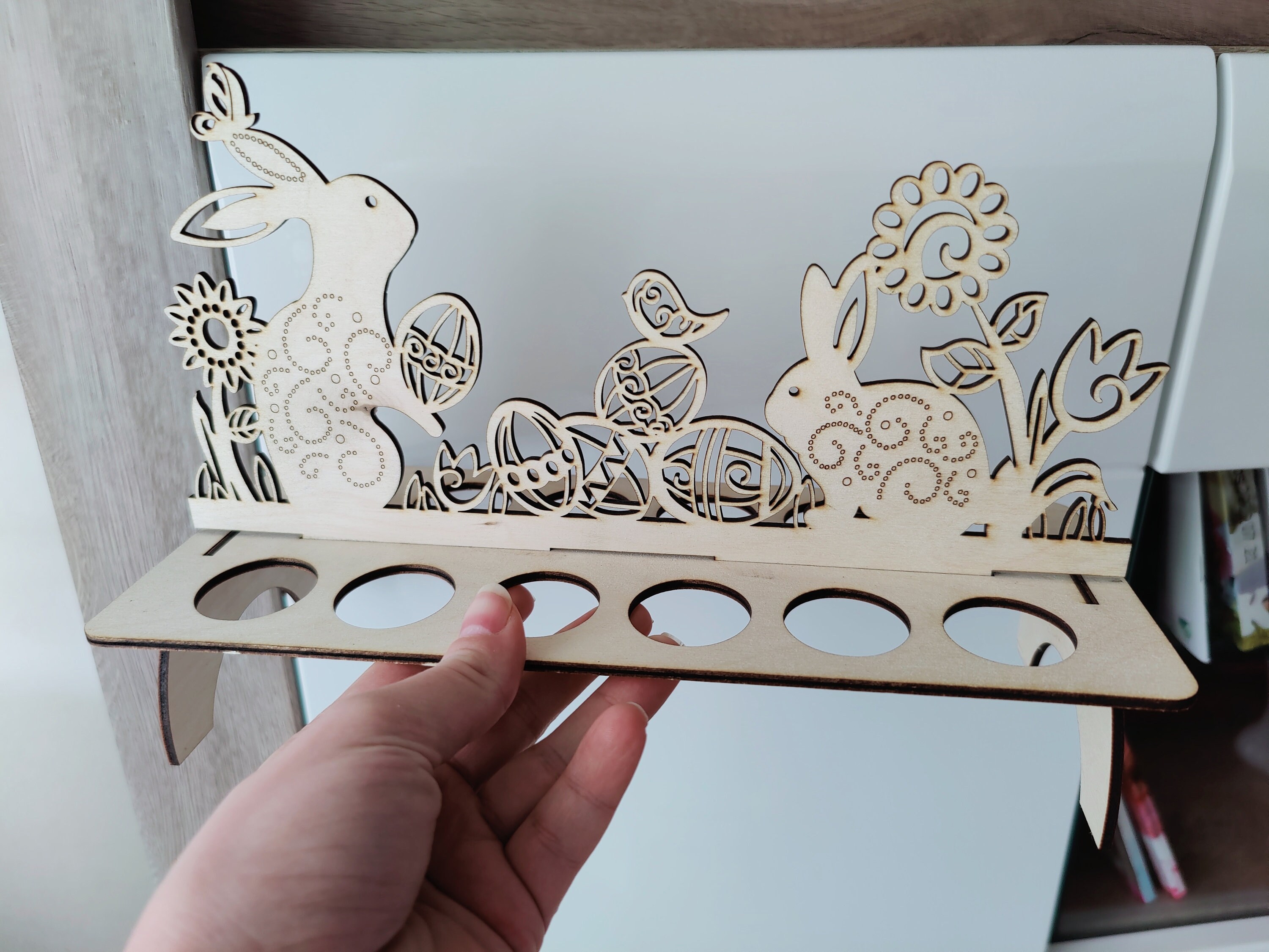 Easter Egg Holder Svg Laser Cut File Egg Stand Svg Easter Etsy