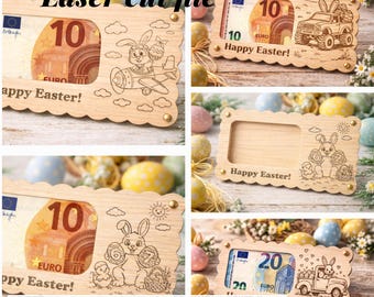 Easter Money Holder Laser Cut File | Bunny, Truck Designs (SVG Download)
