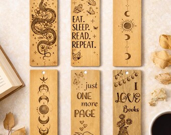Bookmark SVG Bundle: Laser Cut Files, Floral Design Digital Product, for book 6 design