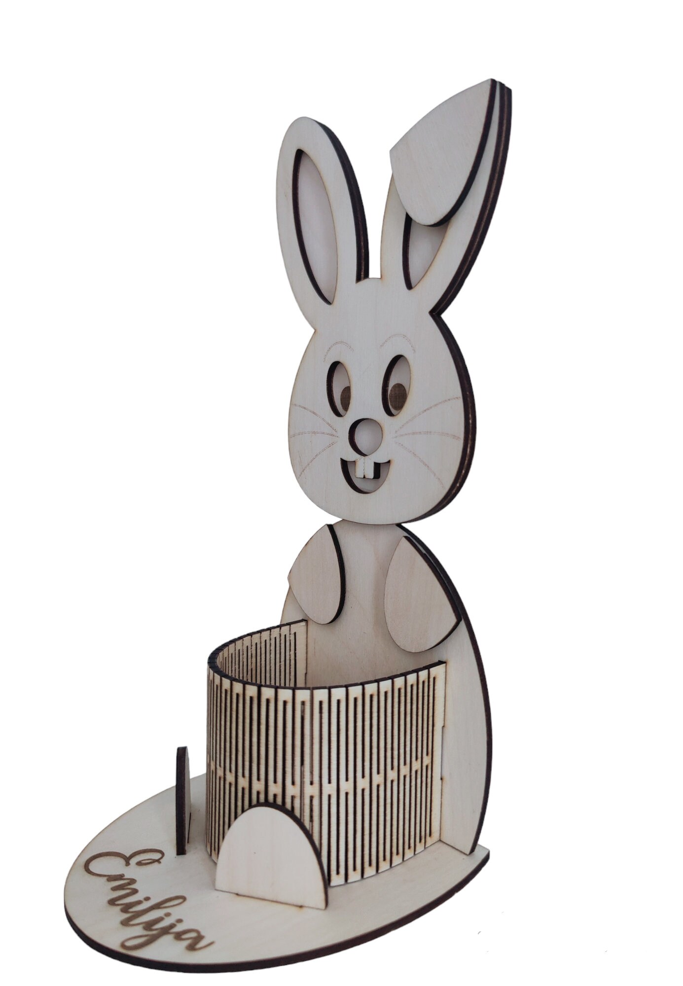 Laser Cut Easter Bunny Egg Holder SVG Template (digital Download) - Etsy