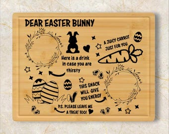 Easter Bunny Cutting Board SVG Laser cut Files   (Digital Download)